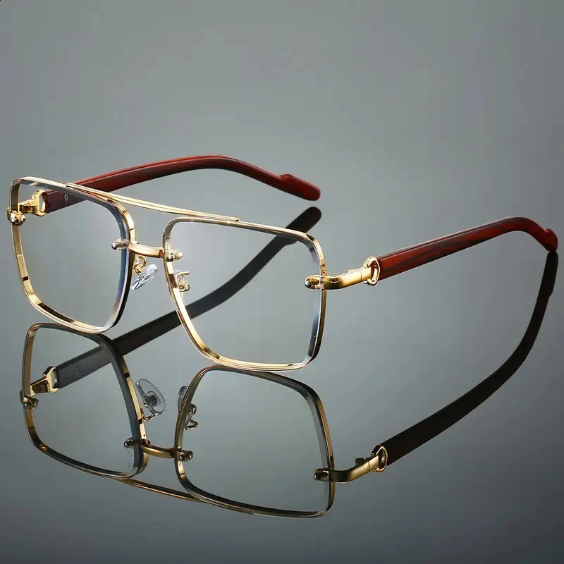 1pc Fashion Retro Square Metal Shades Driving Sunglasses Double Bridge Pilot Sun Glasses 260629 - view 4
