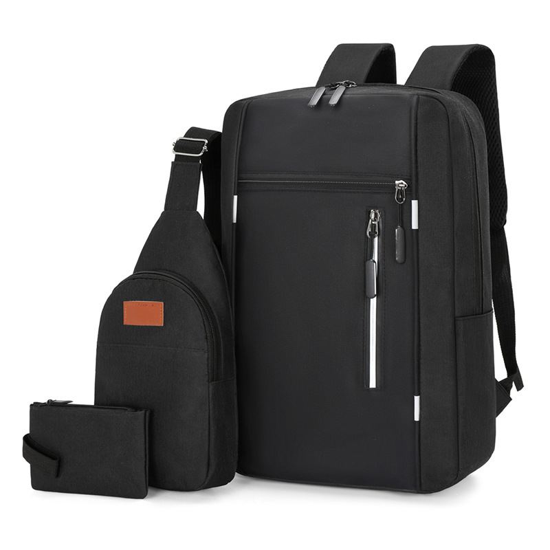 New Elite Multi functional Backpack Men s Backpack Cross border Three piece Set Business Laptop Bag Travel Luxury Large Capacity Backpack