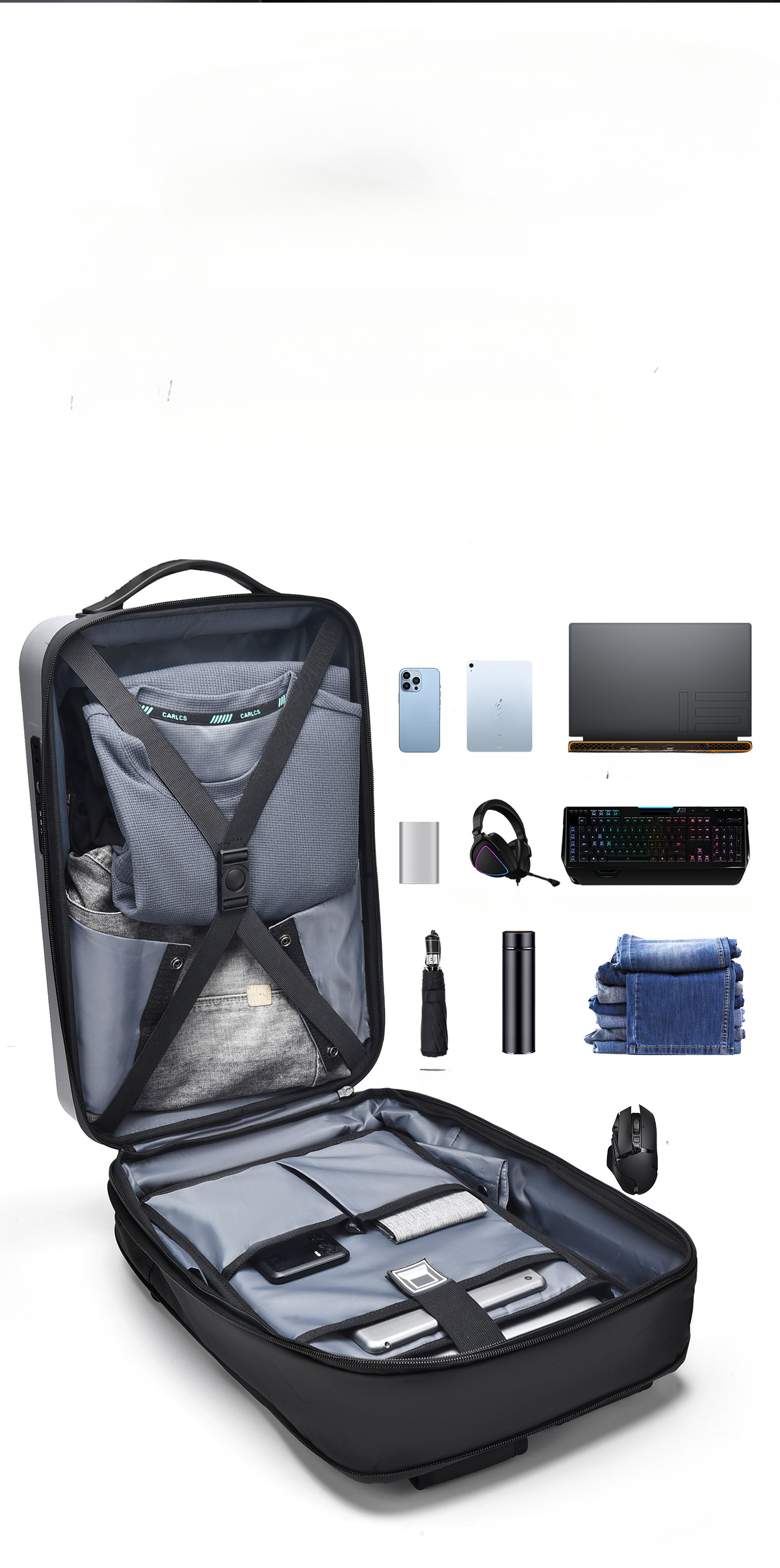 New Fashion Business Backpack Large Capacity Waterproof Game Bag Multi functional Leisure Travel PC Hard Shell High quality Backpack