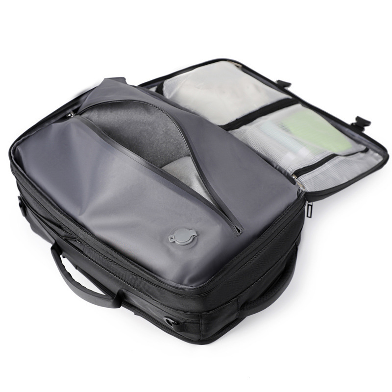 Fashion new vacuum airbag men s backpack large capacity travel bag college student bag fashionable laptop bag light luxury multifunctional sports outd