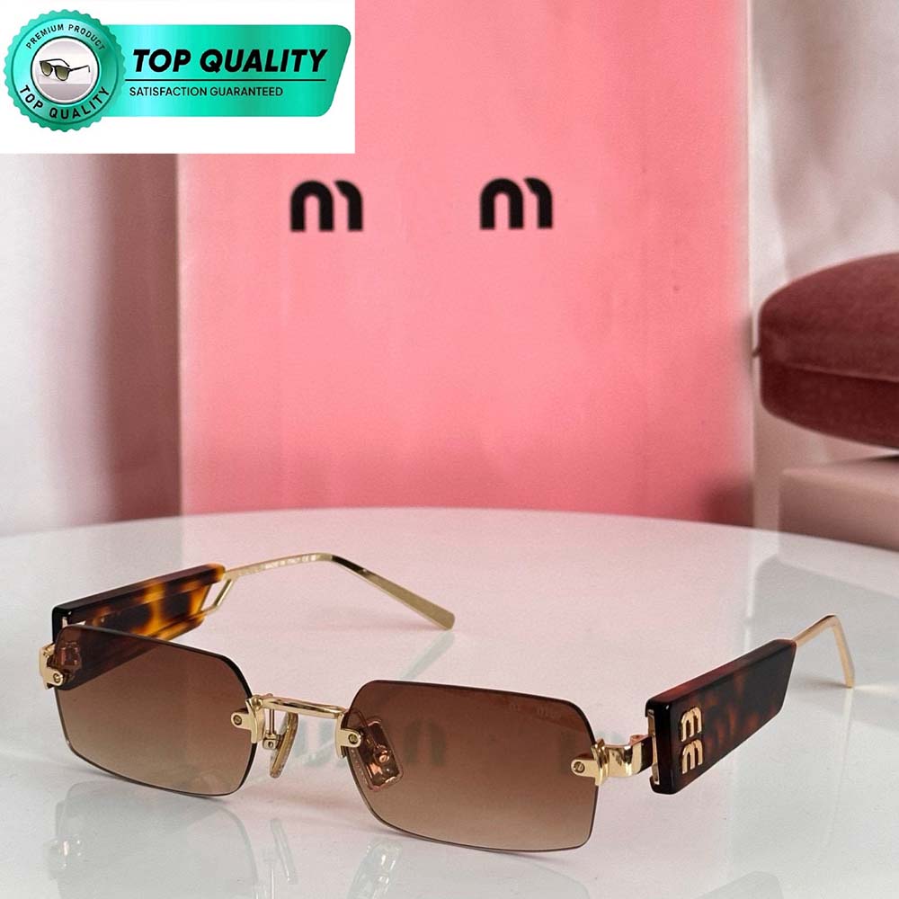 Top Quality Sunglasses For Women Designer Glasses Classic Minimalist Luxury UV400 Polarized Beach M iu Travel Sunglasses
