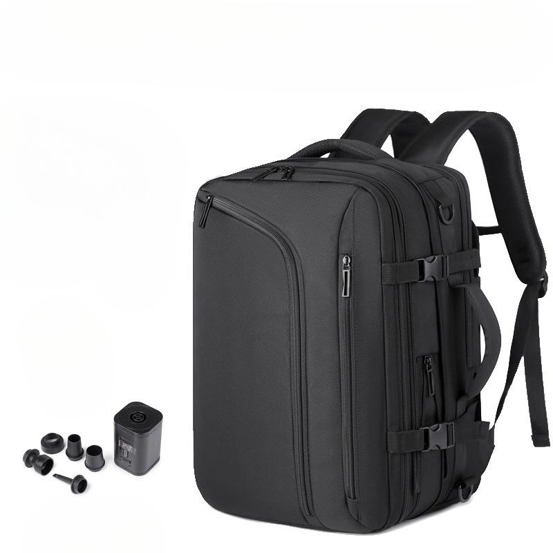 Fashion new vacuum airbag men s backpack large capacity travel bag college student bag fashionable laptop bag light luxury multifunctional sports outd