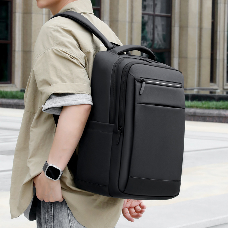 Fashion new men s backpack high end business laptop backpack large capacity travel backpack commuting laptop bag wallet card bag fashion bag