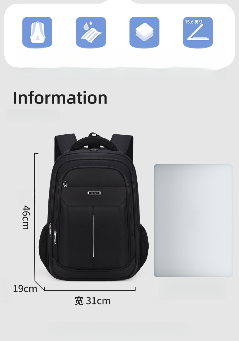 Fashion New Sports Outdoor Bag Large Capacity Business Leisure Outdoor Travel Backpack Solid Color Business Elite Multi functional Backpack Fashion Ba