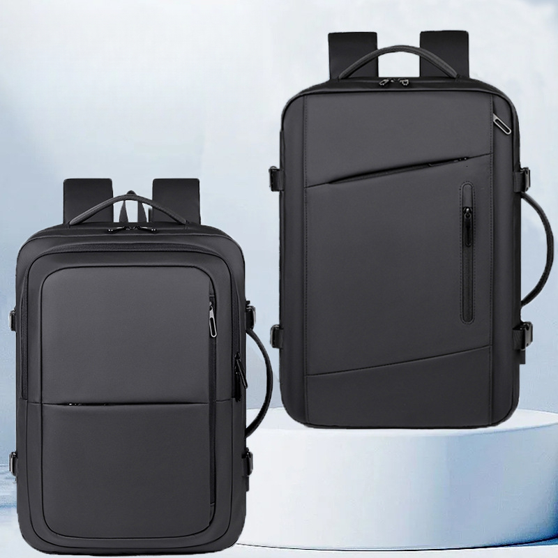 New Outdoor Bag Fashion Bag Backpack Men s High end Multi functional Backpack Waterproof Leather Film Large Capacity Business Travel Computer Bag
