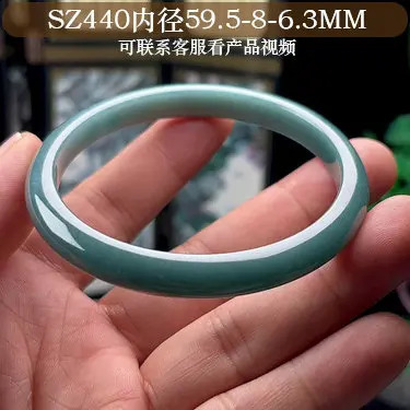 Jade bracelet natural A product blue water oil green Guatemalan jade bracelet 260702 - view 6