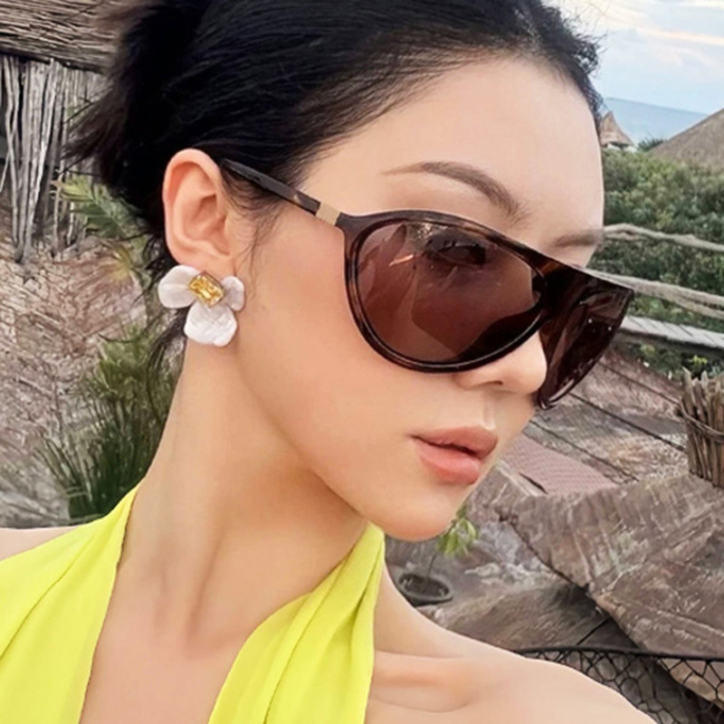Glasses Oversized Frame Personality 2025 New Model Outdoor High-End Stylish Sunglasses - view 4