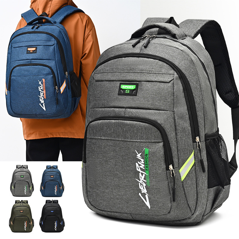 Fashion New Fashion Bag Wallet Card Bag Solid Color Business Backpack New Large Capacity Student Backpack Fashion Simple Outdoor Travel Leisure Backpa