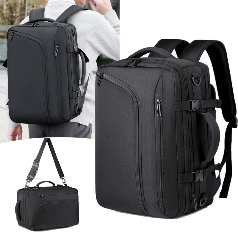 Fashion new vacuum airbag men s backpack large capacity travel bag college student bag fashionable laptop bag light luxury multifunctional sports outd