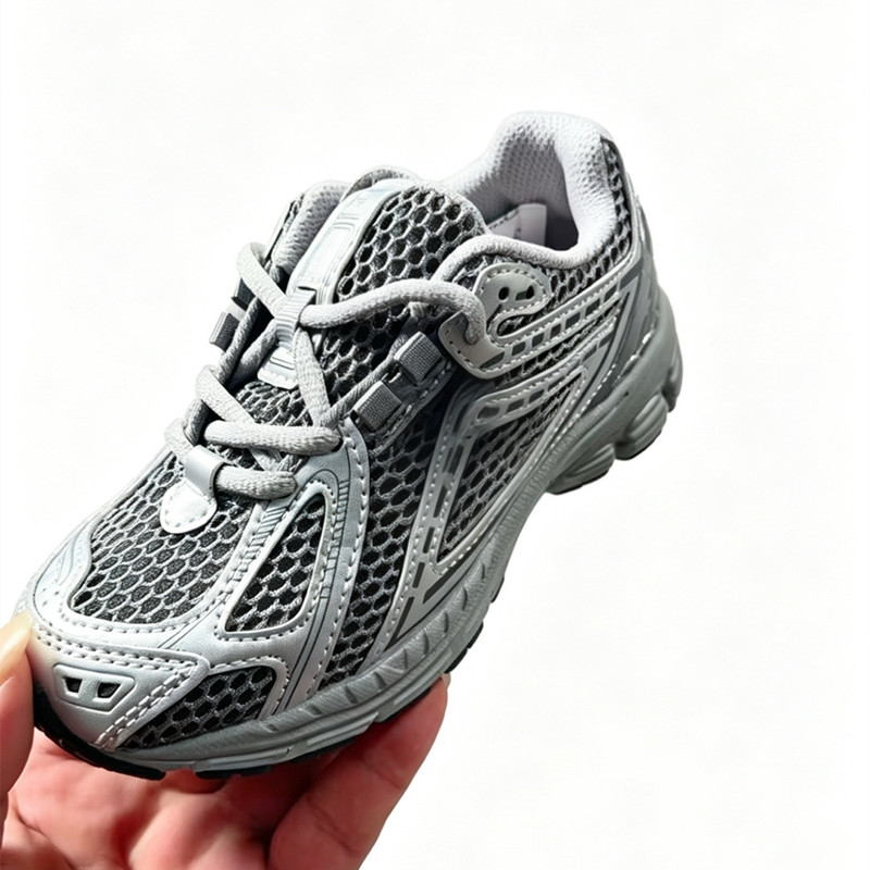 Neon Nights Kids Running Tennis Shoes Day Chrome Grade School big boys girls Lifestyle Sneaker Infant Trainers mesh design toggle fastening Silver Met - view 8
