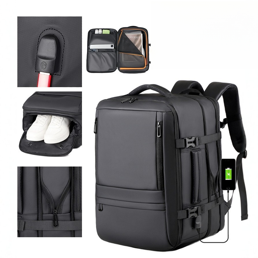 new sports outdoor bag business bag light luxury multifunctional bag commuting bag large capacity expandable with USB charging backpack fashion bag
