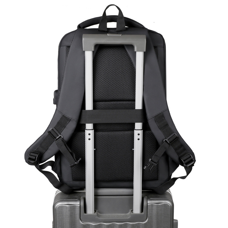 Fashion new men s backpack high end business laptop backpack large capacity travel backpack commuting laptop bag wallet card bag fashion bag