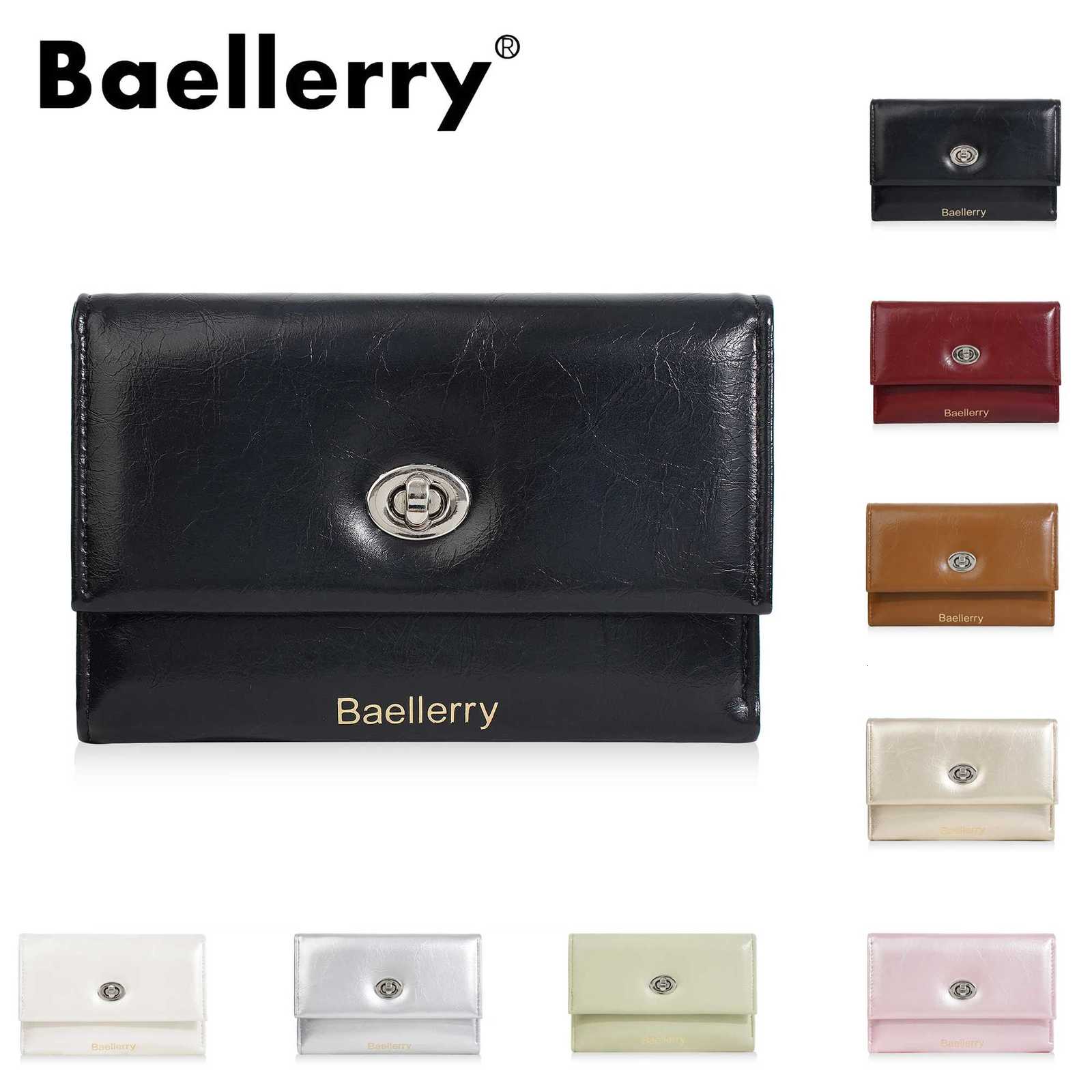 Fashion Womens Wallet 70 1Pcs-Baellerry off Model Pu Leather with Multiple Card Slots Zippered Coin Pocket and Id Window Snap Button Design for Everyd