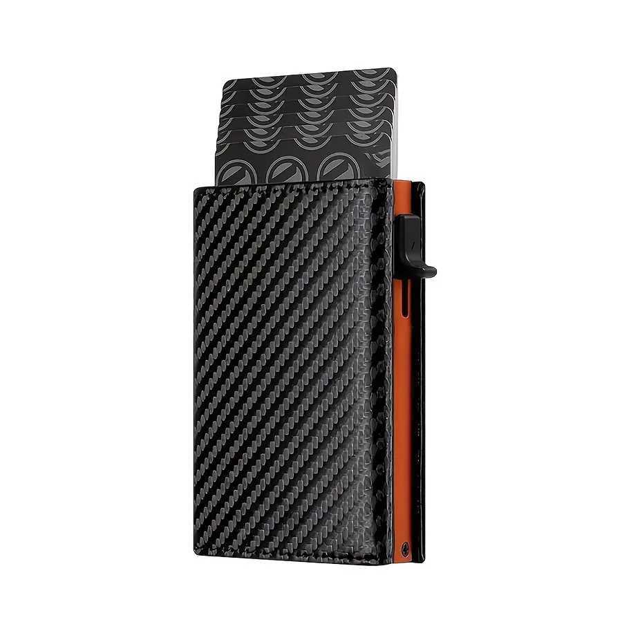 RFID Up Wallet Automatic Pop Blocking Multicolor Slim Aluminum Metal Ejector Minimalist Holder Case for Men H260707