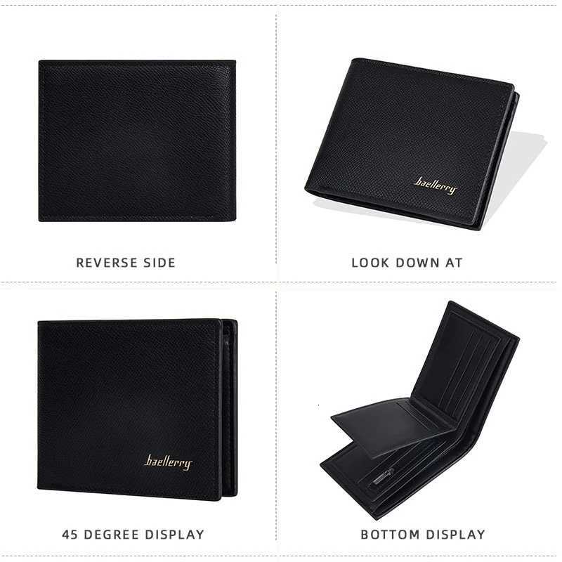 Men RFID Baellerry Wallets New Simple Card Clip Soft Male Wallet Zipper Coin Pocket Short Card Holder Mens Purses H260707