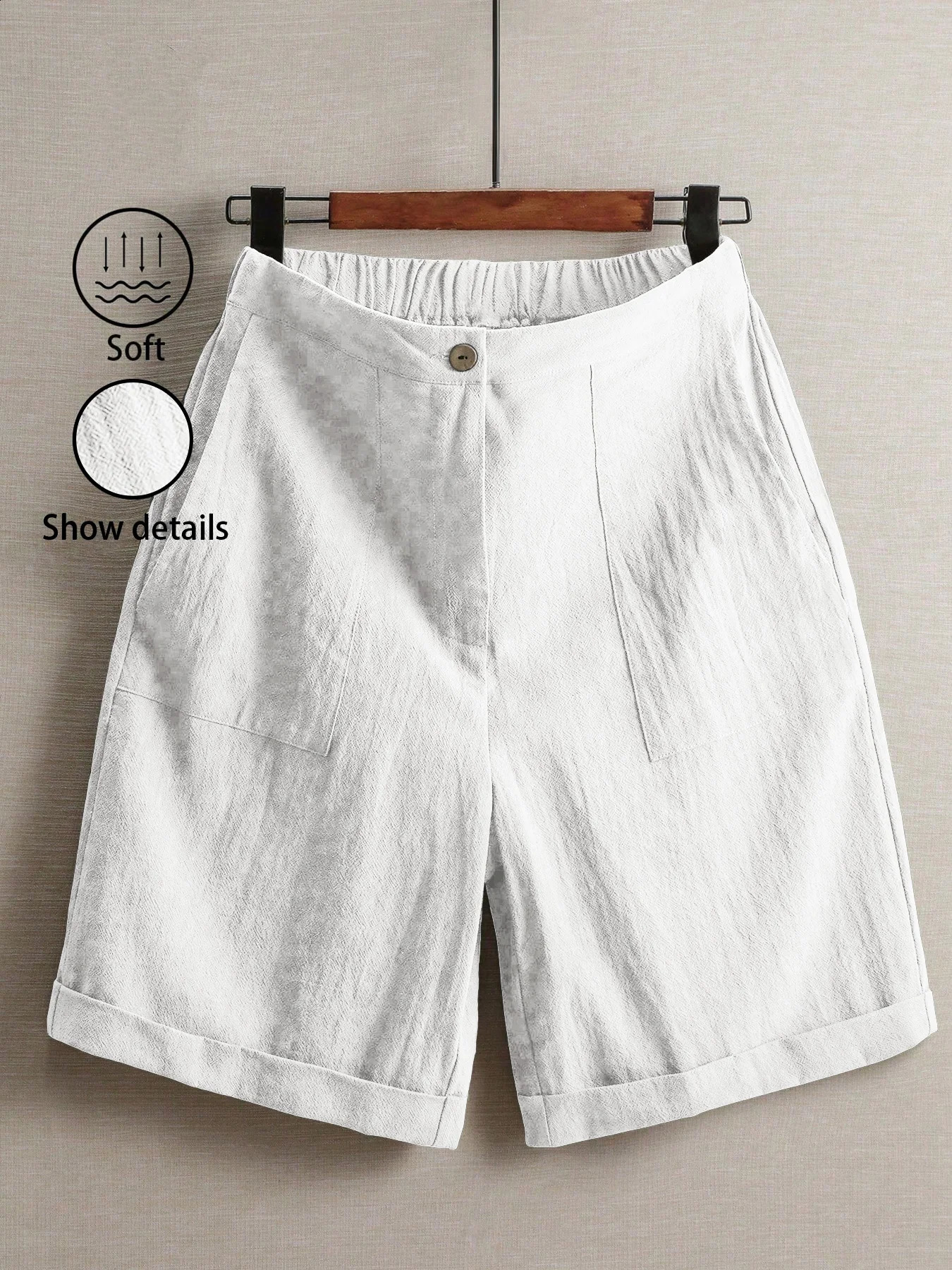 Summer womens thin fivepoint pants wideleg casual straightleg highwaisted fashionable outdoor sports 260707
