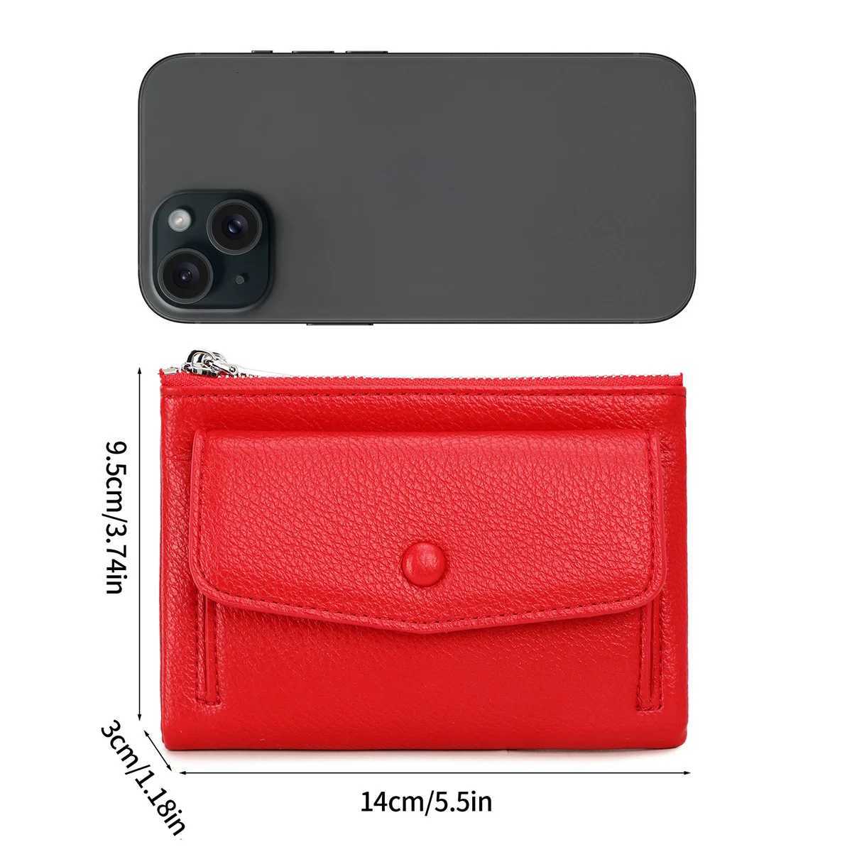 Fold Double Vintage Short Chic Wallet Multi-card Double Zipper Coin Purse Portable Multi-functional Wallet H260707