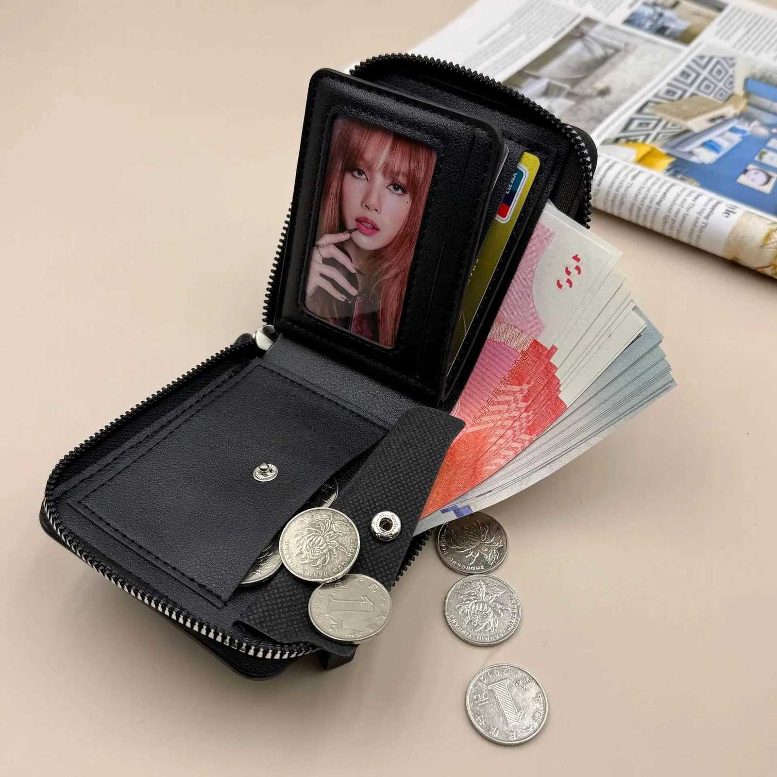 Leather Zipper Wallet Large Mens Capacity Multi-card Holder Wallets Coin Cash Purse with ID Window H260707