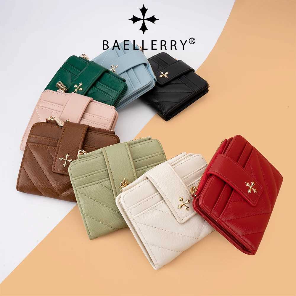 Women Baellerry New Short Simple Wallet High Quality Card Holder Zipper Coin Pocket Female Purses Small Womens Card Bag H260707