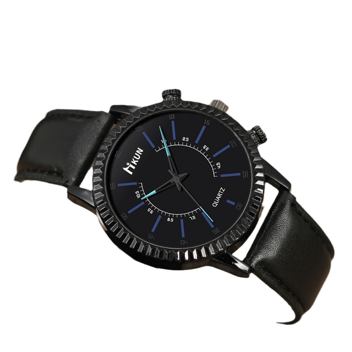 Men Wrist Watch Directly Supplied By quartz The Manufacturer, New Hot-Selling Fashionable Versatile Personalized Men's With Leather Strap And Bea
