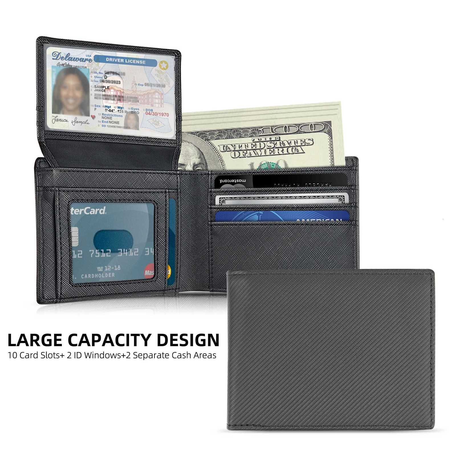 credit wallet Mens card slim ID holder casual mens leather short multi-card wallet business mens wallet H260707