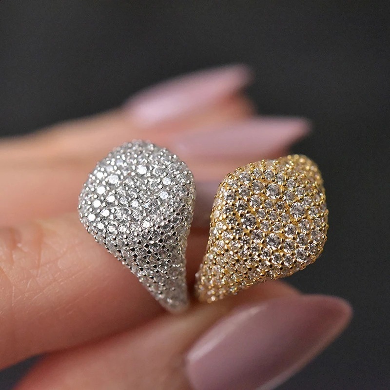 925 Sterling Silver 2025 10mm diamond York Light Ring neutral fashion personality temperament trend retro jewelry 250929