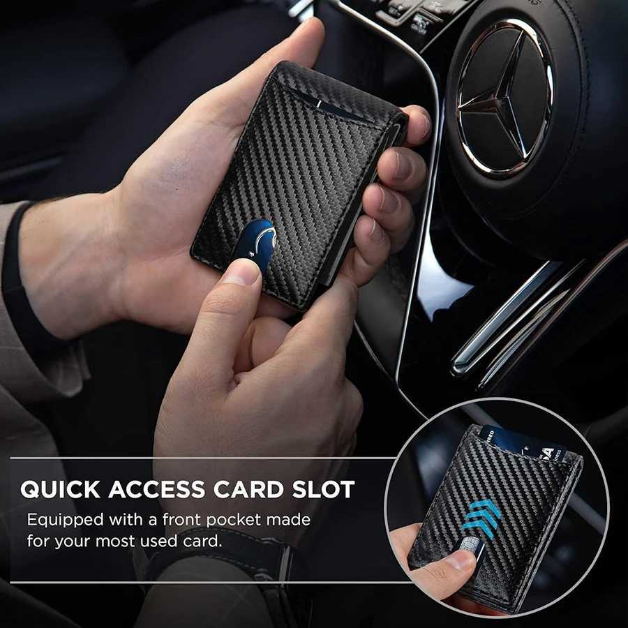 RFID Mens - Slim Wallet Blocking Front Pocket Bifold Holder - Slim - Mens Wallet with Money Clip H260707
