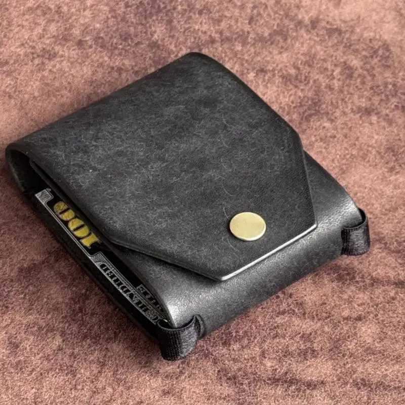 Leather Quick-Access Cash Holder PU Wallet / Money Wrapper Organizer Clip Bill Holder Storage Pouch Pocket Wallet H260707