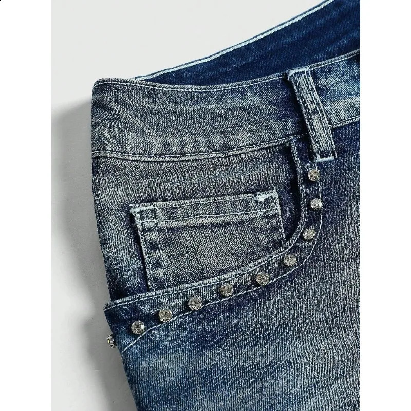 Womens Blue Denim Shorts Y2k Jeans Harajuku American Vintage High Waist Jorts Casual 2000s Embroidery Sexy Clothes Summer 260707