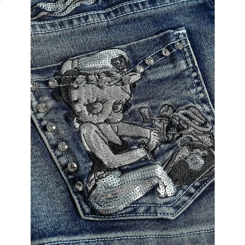 Womens Blue Denim Shorts Y2k Jeans Harajuku American Vintage High Waist Jorts Casual 2000s Embroidery Sexy Clothes Summer 260707