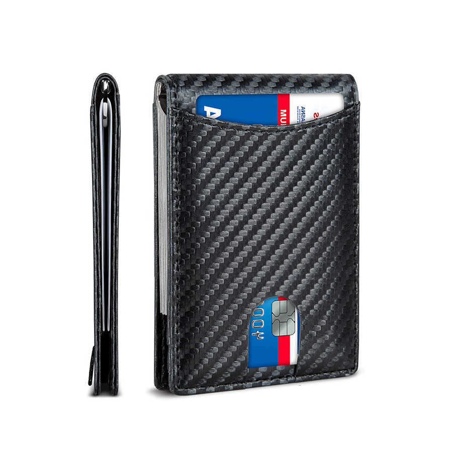 RFID Mens - Slim Wallet Blocking Front Pocket Bifold Holder - Slim - Mens Wallet with Money Clip H260707
