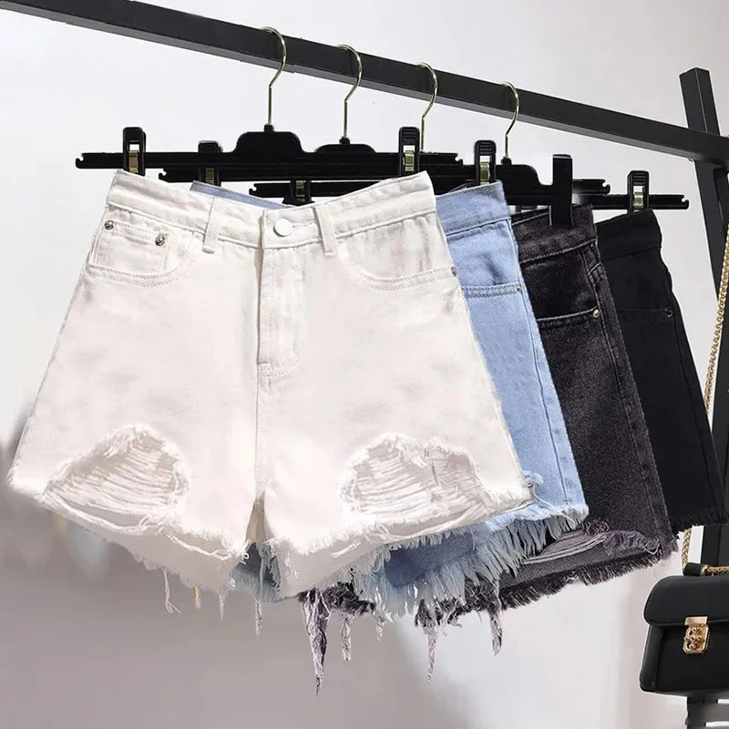Summer Girls Fashion Denim Shorts Lady Chic Sexy Mini Pant Raw Edge High Waist Aline Short Jeans 260707