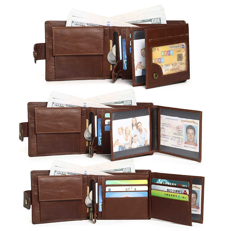 Wallet Classic Mens Genuine Leather Holder RFID Coin Purse H260707