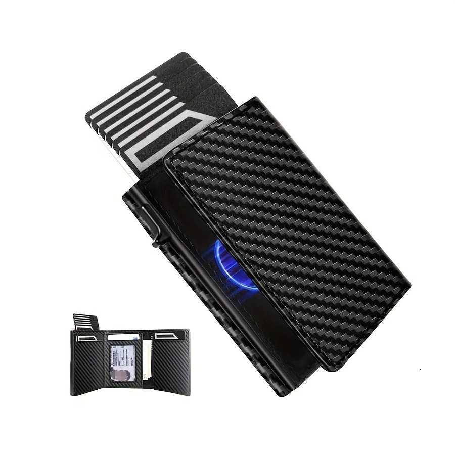 Coin with Slim Slot Wallet Wallet Mens for Magnetic Closure RFID Protection Men Wallet H260707