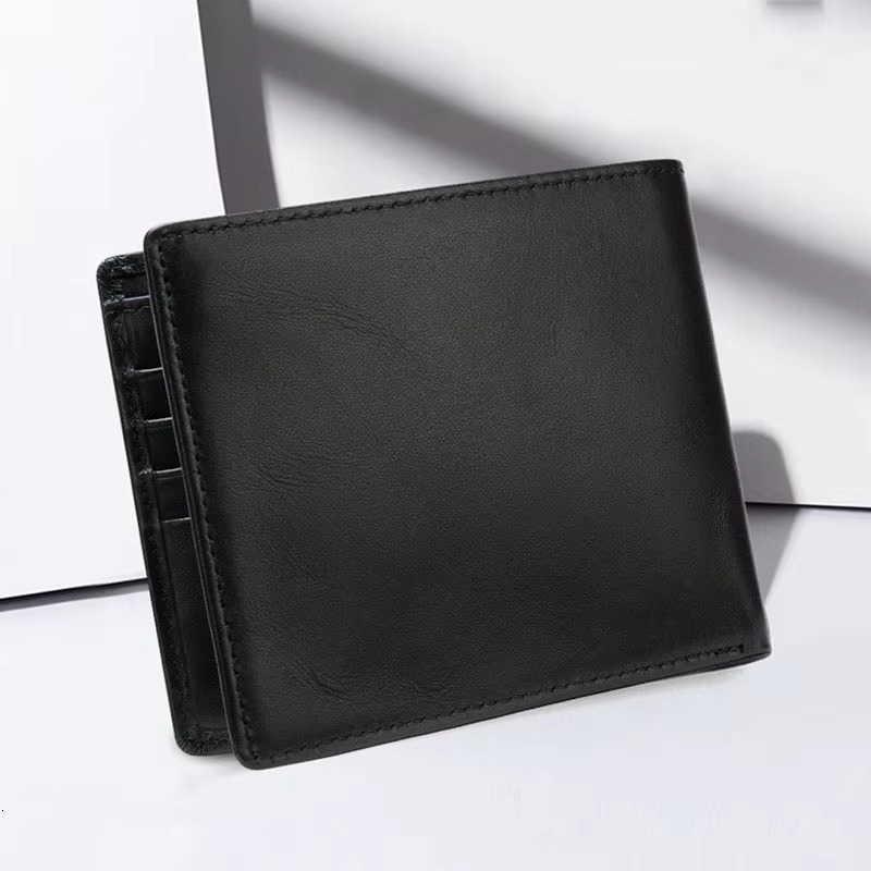 Hot Soft Genuine Leather MACHOSSY Wallet Mens Oil Cow Leather Wallets Man Small Card Holder Wallets Black Short Purse for Male H260707