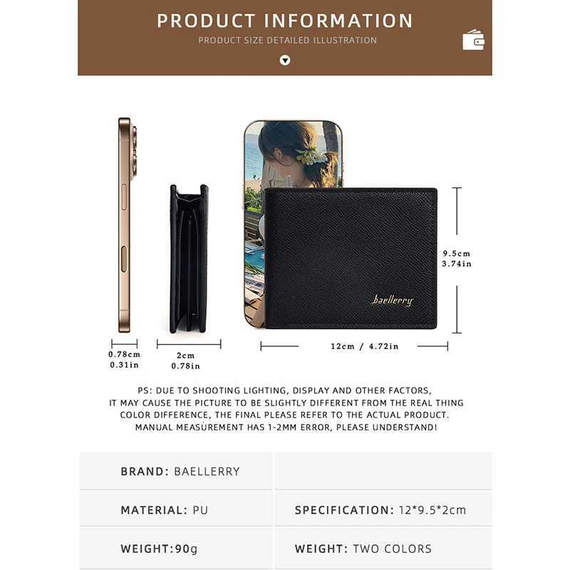 Men RFID Baellerry Wallets New Simple Card Clip Soft Male Wallet Zipper Coin Pocket Short Card Holder Mens Purses H260707