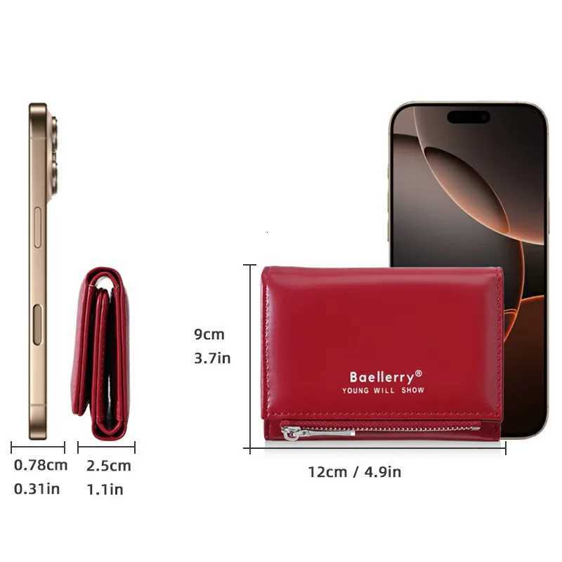 Macaron Simple 1Pcs Solid Womens Color 70 off Wallet Glossy Pu Womens Wallet with Zipper Coin Pocket and Id Slot Ideal Gift for H260707