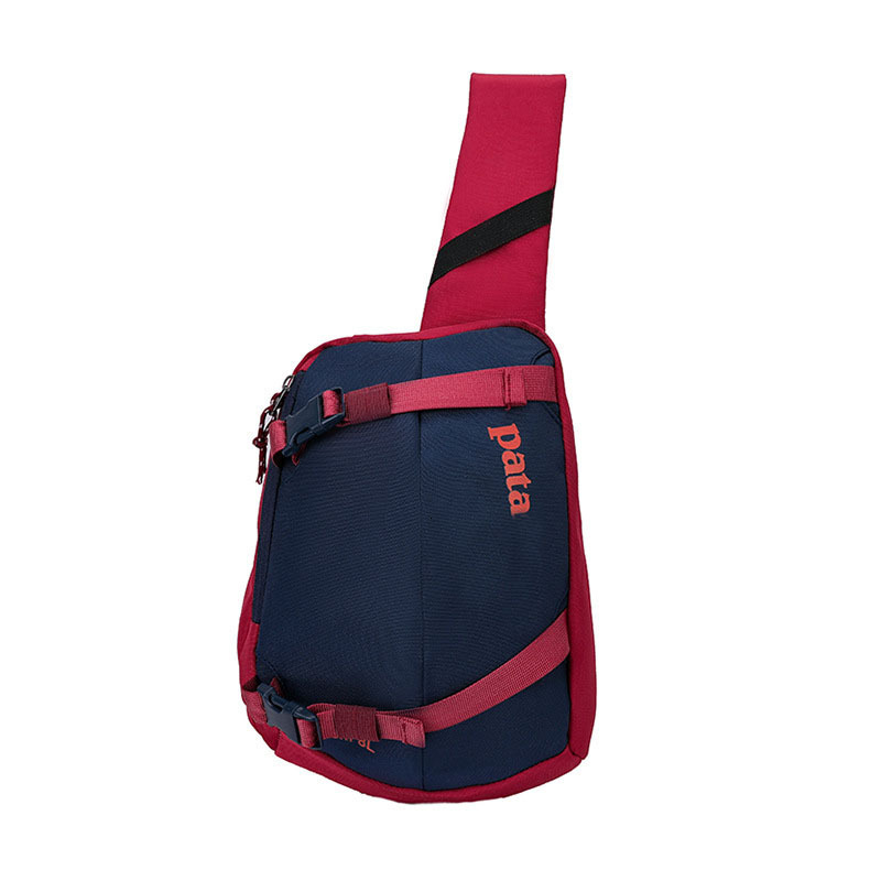 Black Waterproof Single Shoulder Crossbody Travel Bag New 8L Outdoor Nylon Oxford Cloth Lightweight Unisex Fitness Hiking Chest Color-Block Cycling Ba