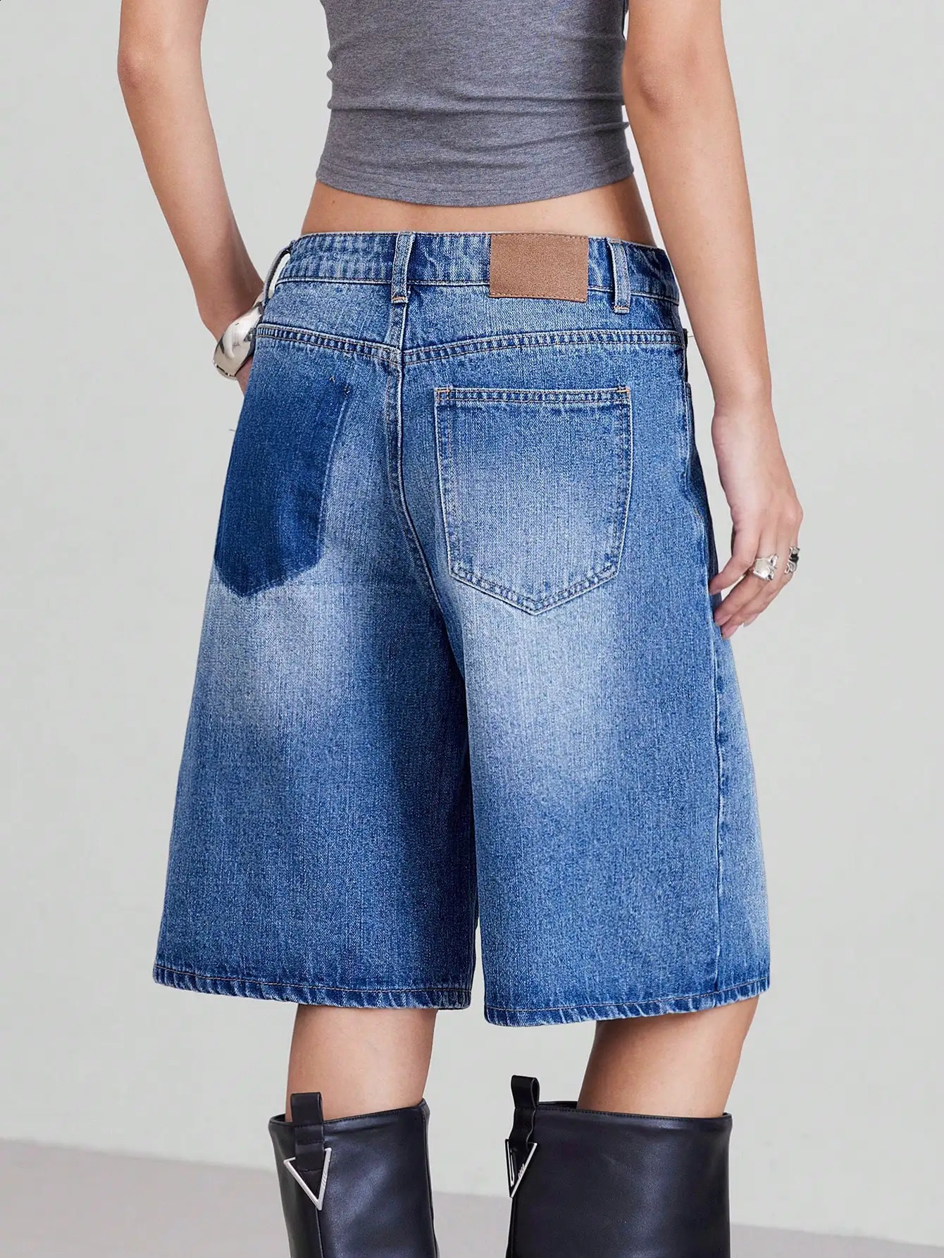 American Retro Style FivePiece Denim Shorts for Women Summer Spring 2025 Collection HighWaisted LooseFitting Slimming 260707