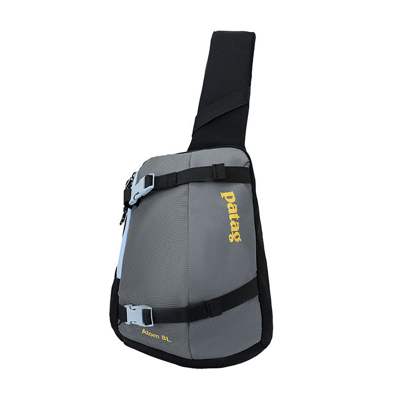 Black Waterproof Single Shoulder Crossbody Travel Bag New 8L Outdoor Nylon Oxford Cloth Lightweight Unisex Fitness Hiking Chest Color-Block Cycling Ba