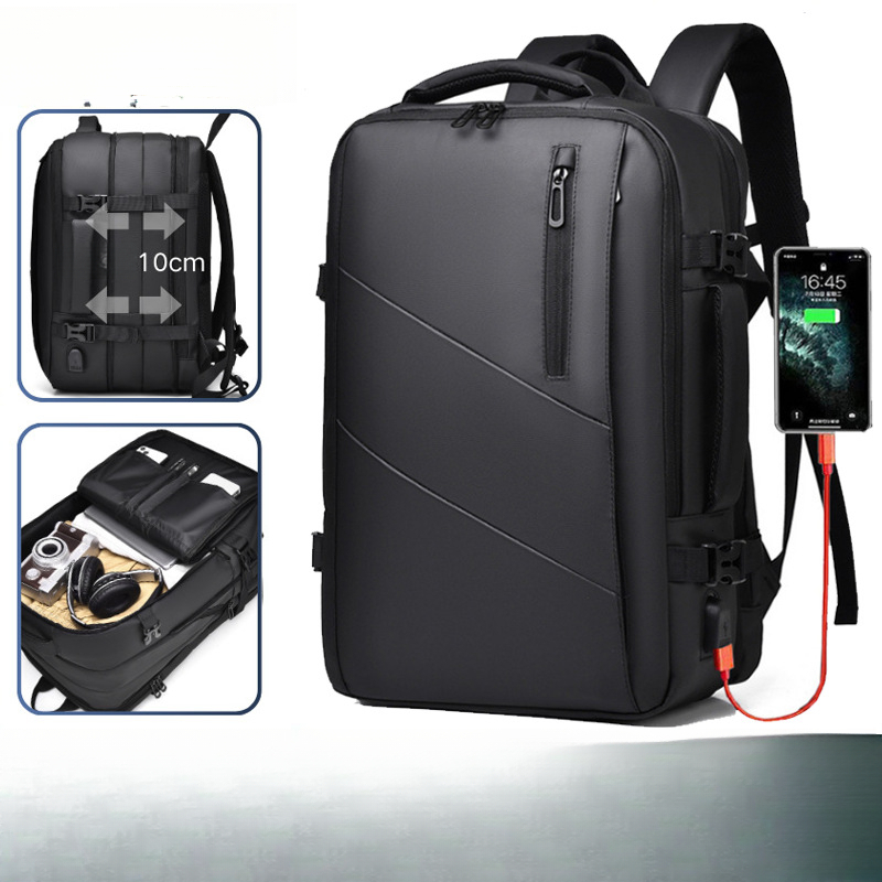 new commuter backpack with large capacity men s high end feel backpack computer bag high end business bag expandable backpack