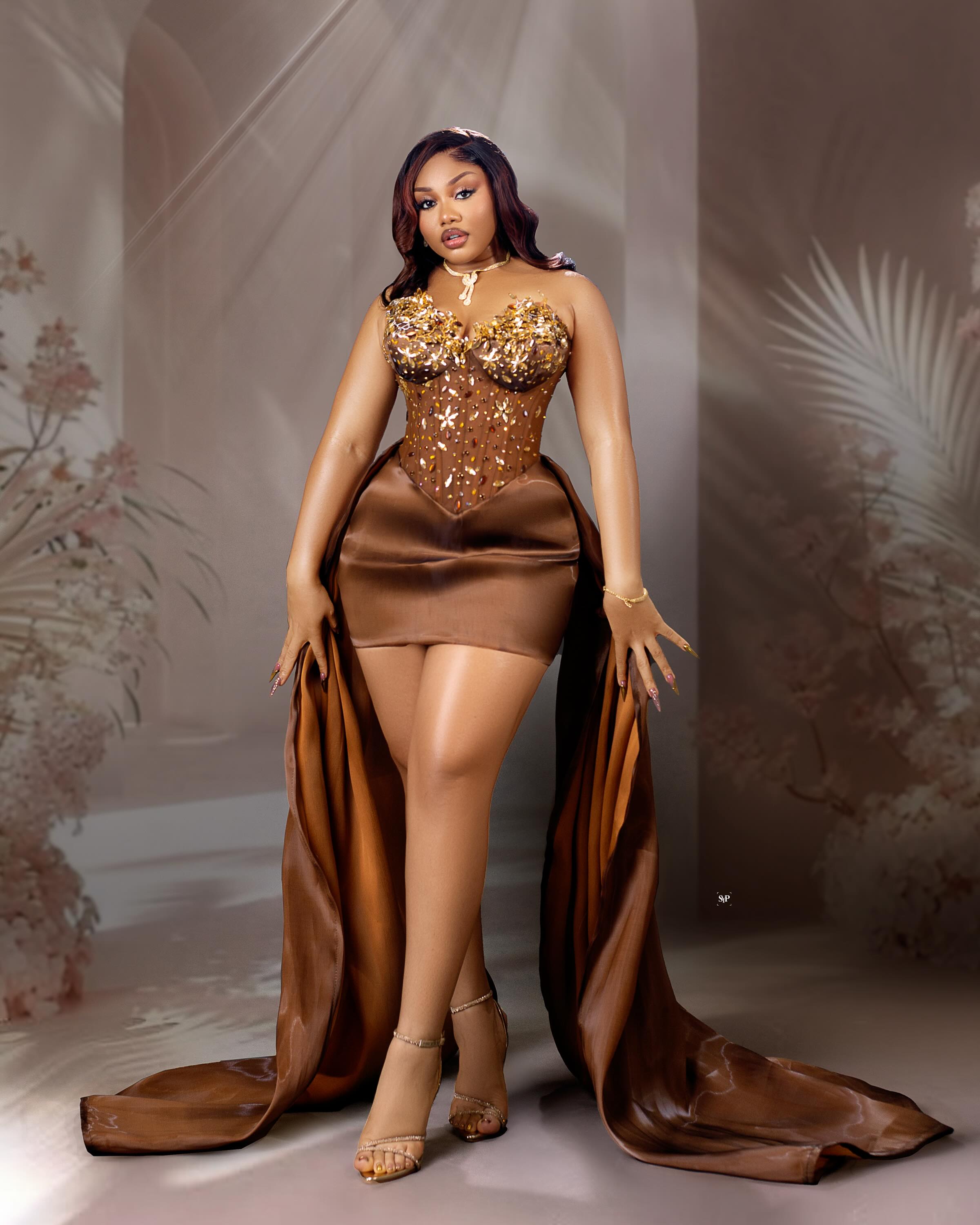 2026 Plus Size Chocolate Cocktail For Women Illusion Mini Appliqued Pearls Tassel Pleated Beaded Lace Birthday Dress Short Prom Dresses C524 Bd715 - view 5