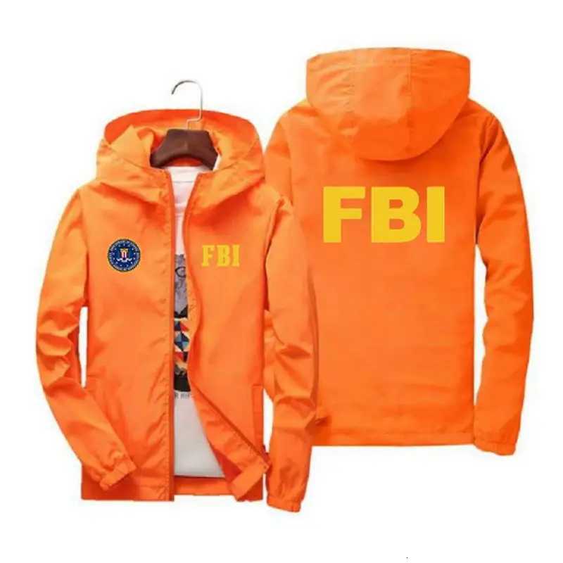 2024 New Mens Jacket High Quality FBI Printed Outdoor Sports Jacket Spring Hooded Windproof Fashion Casual Brand Sports Jacket T260707 - view 6
