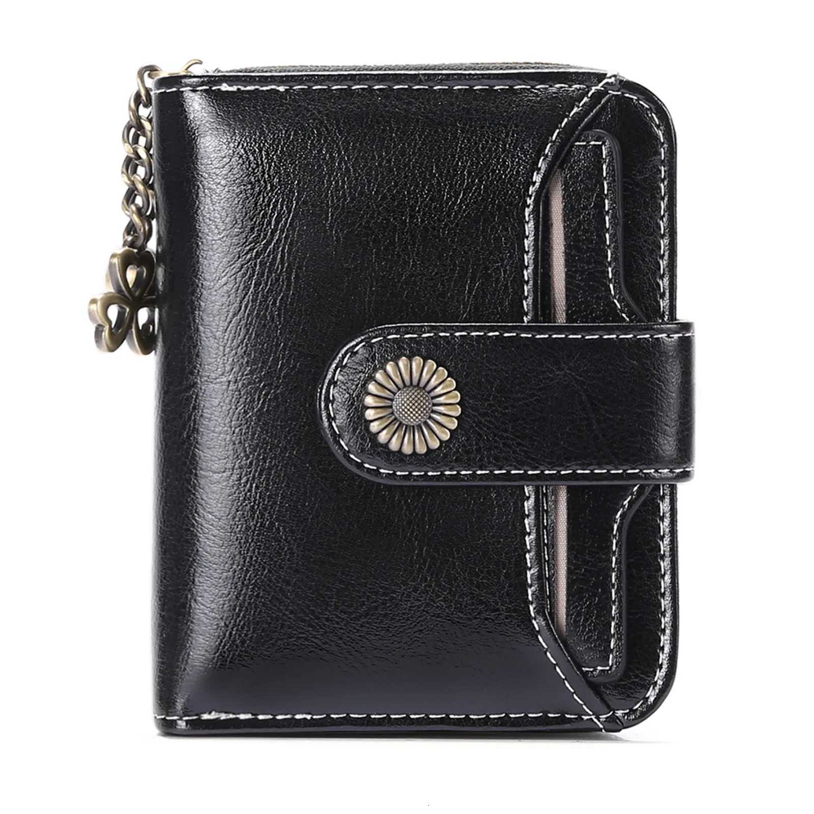 Womens New Soft Wallet Leather Female Short Student Korean Version Multifunctional Mini Change Bag Drivers License Wallet H260707