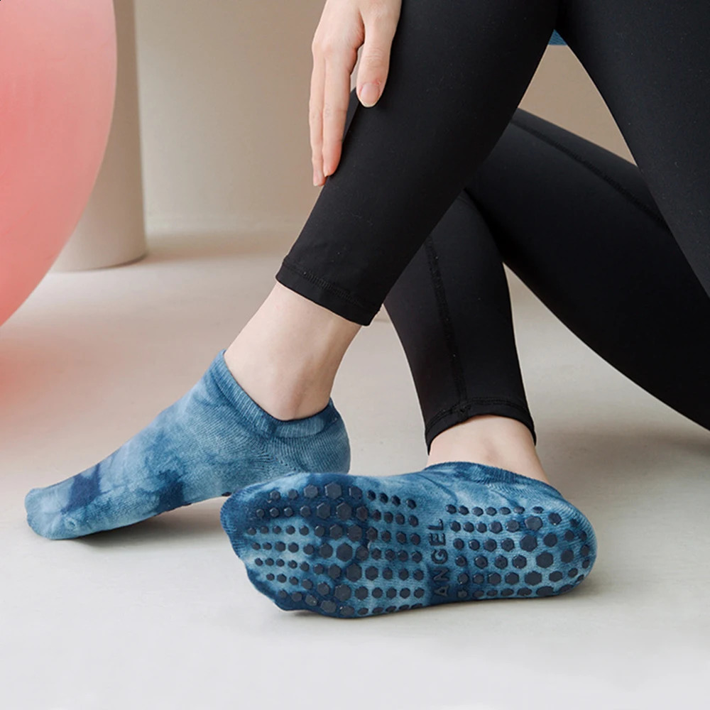 High Quality Cotton Non Slip Yoga Socks For Women Color Anklet Anti-Skid Pilates Barre Trampoline Fitness Sports Training Sock 260706BJ - view 3