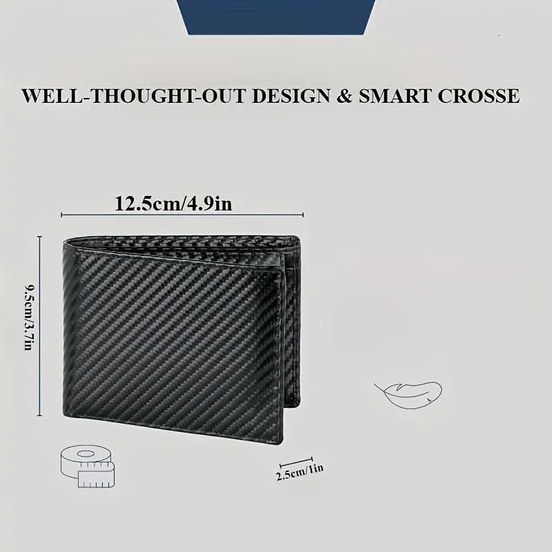 with 2025 New Mens Wallet Coin Pocket RFID Protection Carbon Fiber Wallet for Men H260707