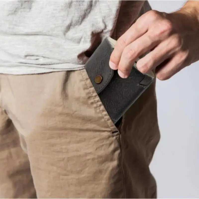 Leather Quick-Access Cash Holder PU Wallet / Money Wrapper Organizer Clip Bill Holder Storage Pouch Pocket Wallet H260707