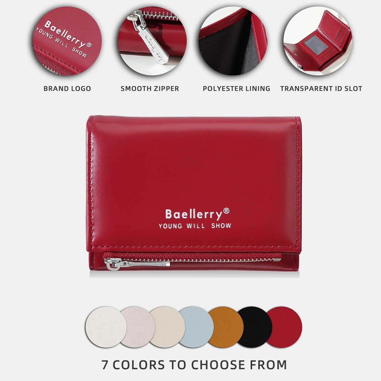 Macaron Simple 1Pcs Solid Womens Color 70 off Wallet Glossy Pu Womens Wallet with Zipper Coin Pocket and Id Slot Ideal Gift for H260707