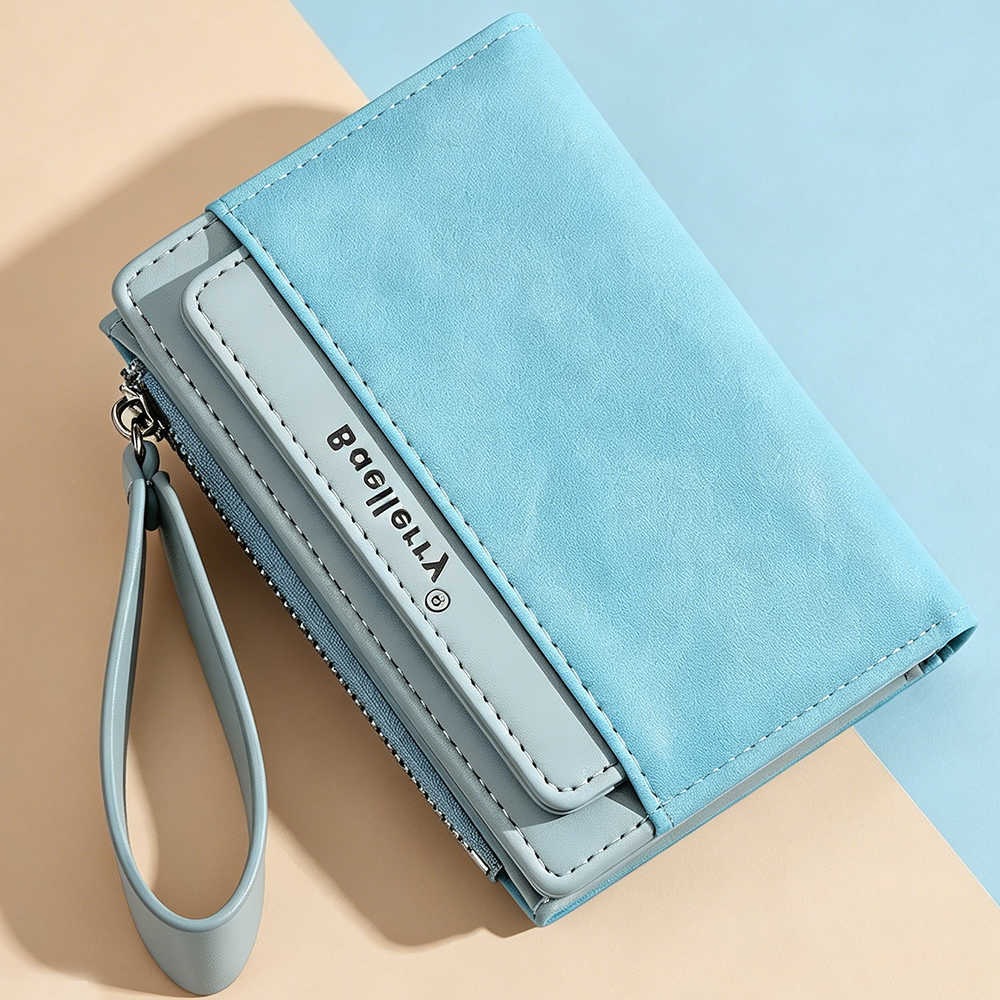 Wallets Capacity Women New Big Short Card Holder Female Purse Zipper Coin Pocket Photo Holder Simple Money Clips for H260707