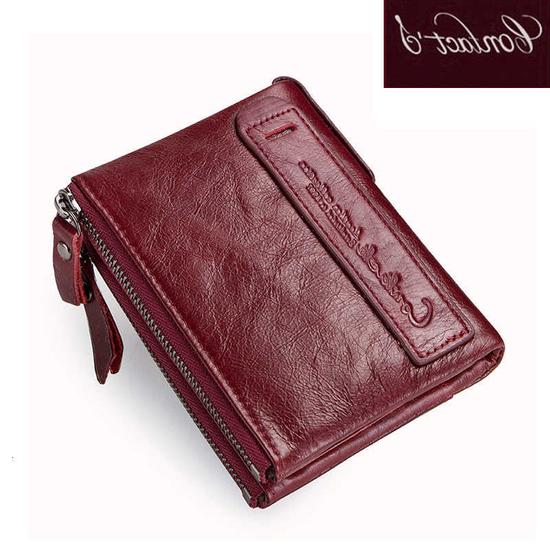 Leather CONTACTS Fashion Women Genuine Wallet Bifold Card Holder Coin Purse Small Womens Purse Money Clip Men Pocket Wallets H260707